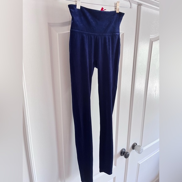 SPANX Blue Velvet High Waisted Leggings (s) - Picture 2 of 5